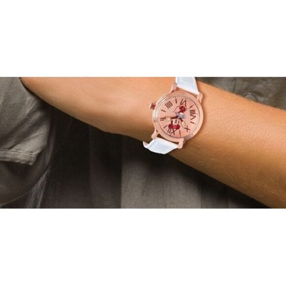 Disney Adult Size Minnie Mouse with Moving Arms Rose-tone Watch Brand new - Picture 2 of 3